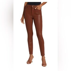 PAIGEJeans Hoxton High-Rise‎ Coated Skinny Ankle